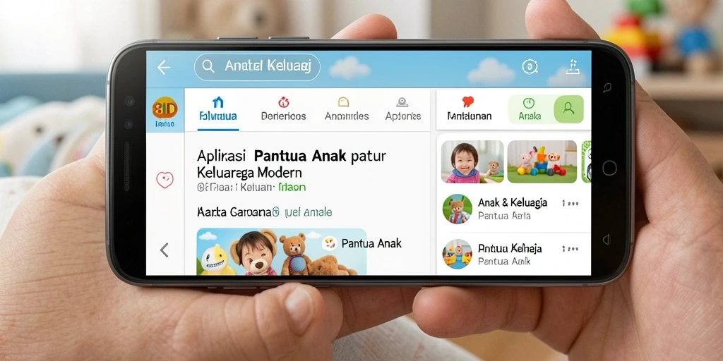 Antarmuka aplikasi 8ID untuk pemantauan anak yang ramah pengguna.