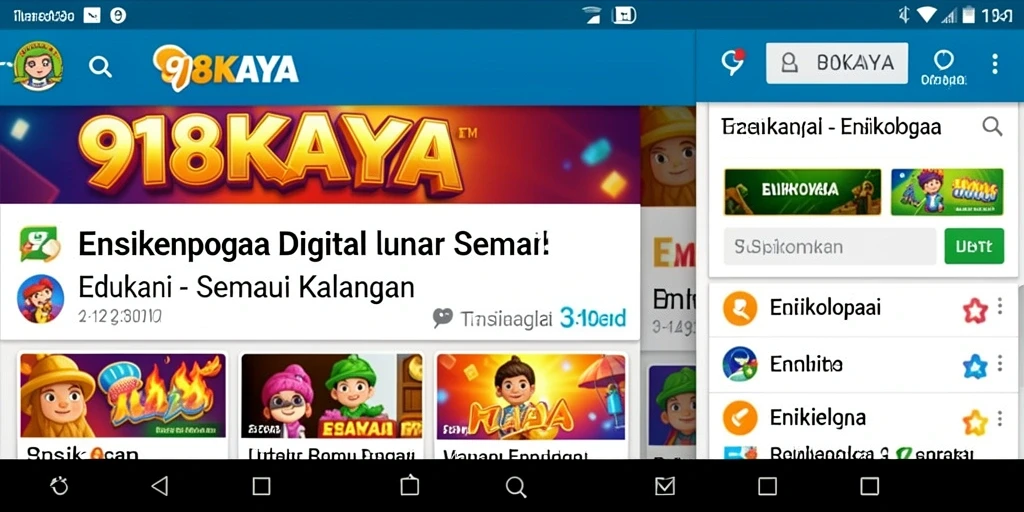 Antarmuka aplikasi 918KAYA yang informatif dan interaktif.