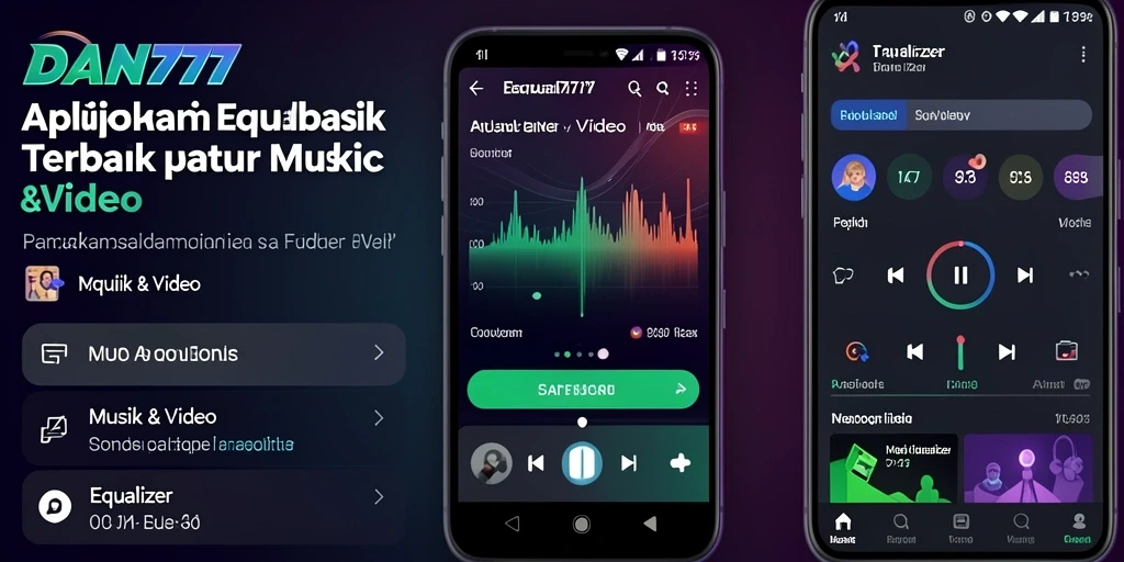 Antarmuka intuitif DAN777 dengan fungsi equalizer yang canggih.