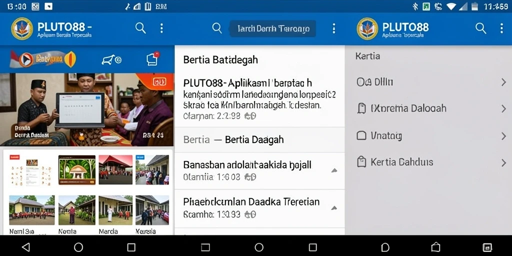 Tampilan antarmuka PLUTO88 yang modern dan mudah dipahami.
